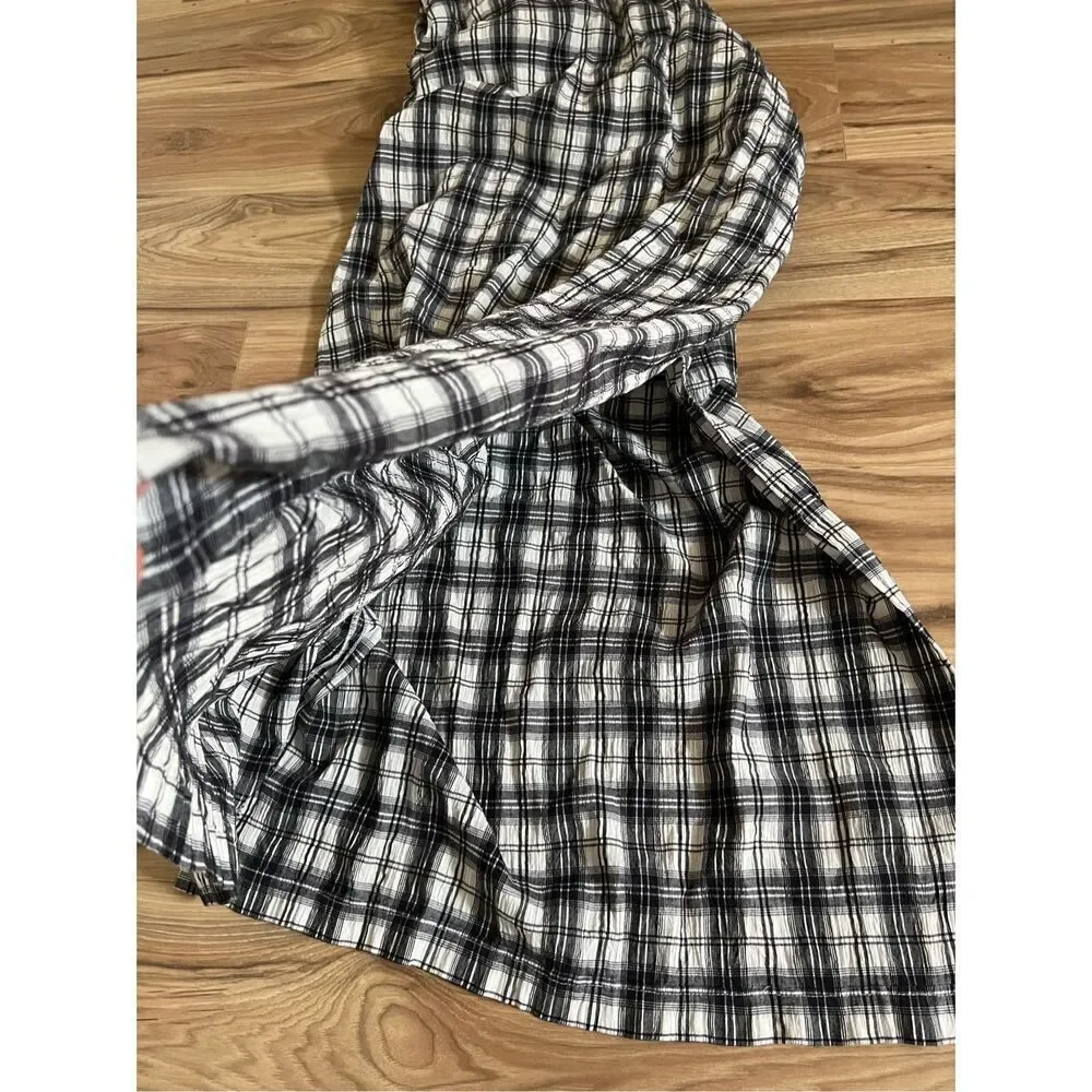 Free People NWOT Brandie Plaid Midi Dress size L